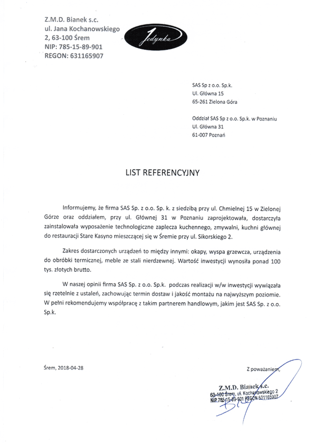 Bianek s.c. - restauracja Śrem